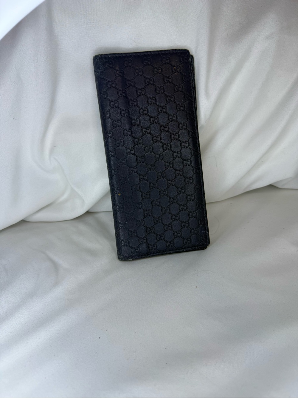 Gucci Navy Embossed GG Long Wallet - Picture 2 of 5
